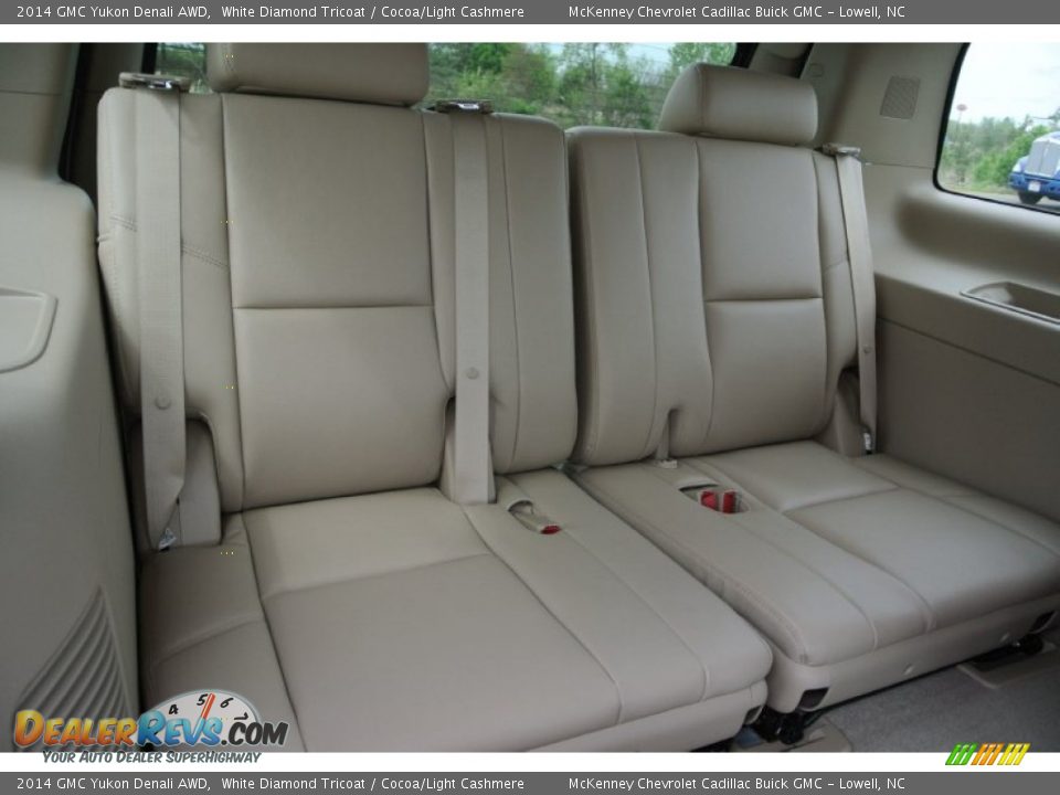 2014 GMC Yukon Denali AWD White Diamond Tricoat / Cocoa/Light Cashmere Photo #22