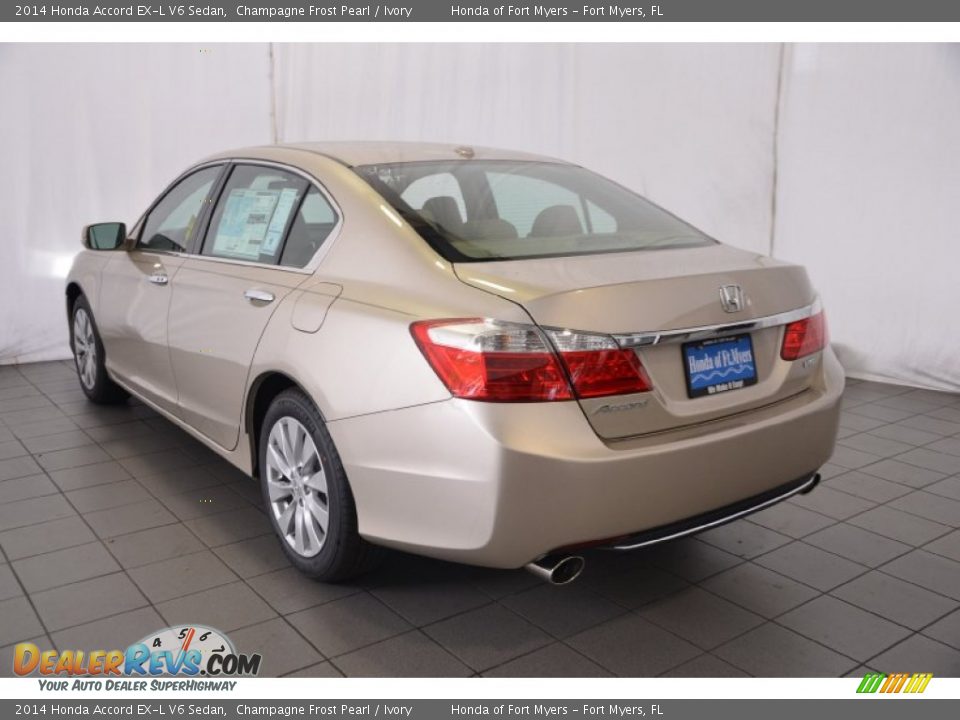 2014 Honda Accord EX-L V6 Sedan Champagne Frost Pearl / Ivory Photo #7