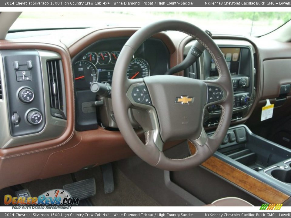 2014 Chevrolet Silverado 1500 High Country Crew Cab 4x4 White Diamond Tricoat / High Country Saddle Photo #23