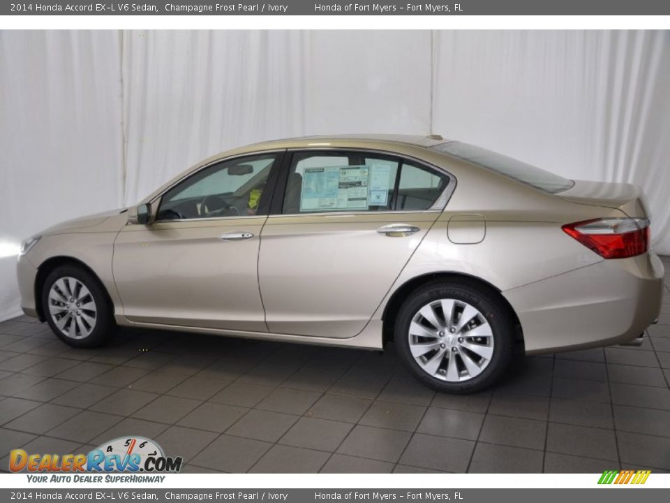 2014 Honda Accord EX-L V6 Sedan Champagne Frost Pearl / Ivory Photo #8