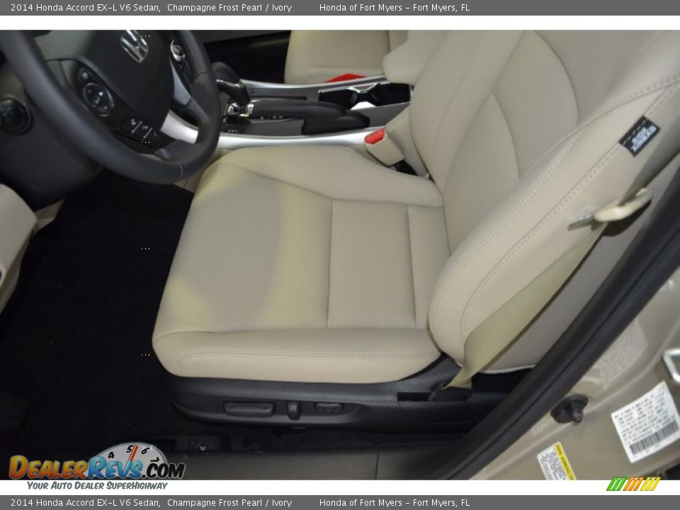 2014 Honda Accord EX-L V6 Sedan Champagne Frost Pearl / Ivory Photo #11