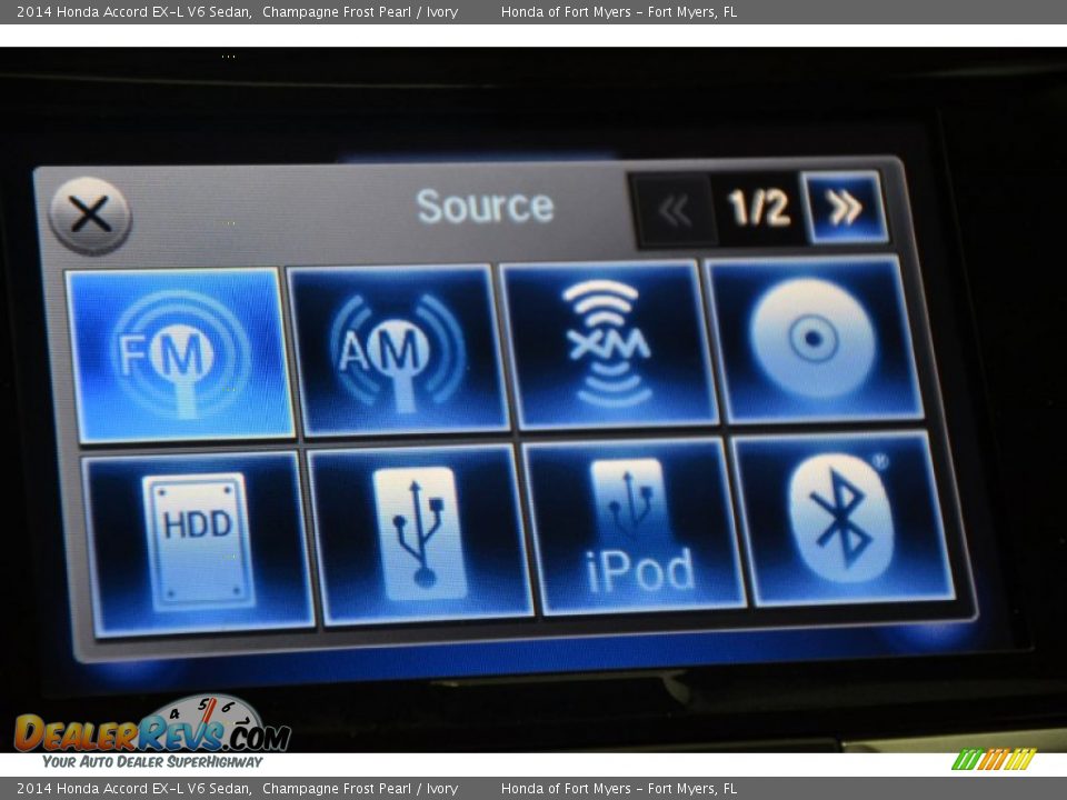 2014 Honda Accord EX-L V6 Sedan Champagne Frost Pearl / Ivory Photo #21