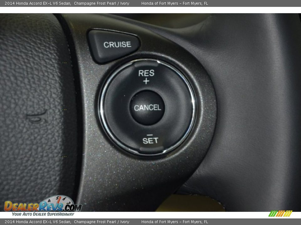 2014 Honda Accord EX-L V6 Sedan Champagne Frost Pearl / Ivory Photo #23