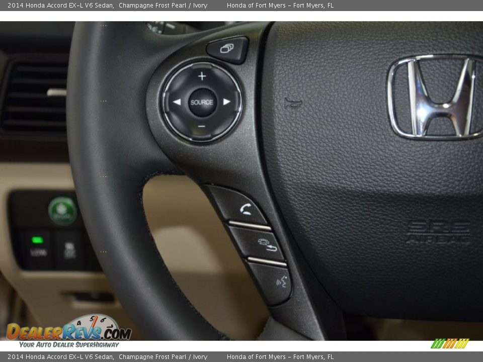 2014 Honda Accord EX-L V6 Sedan Champagne Frost Pearl / Ivory Photo #24