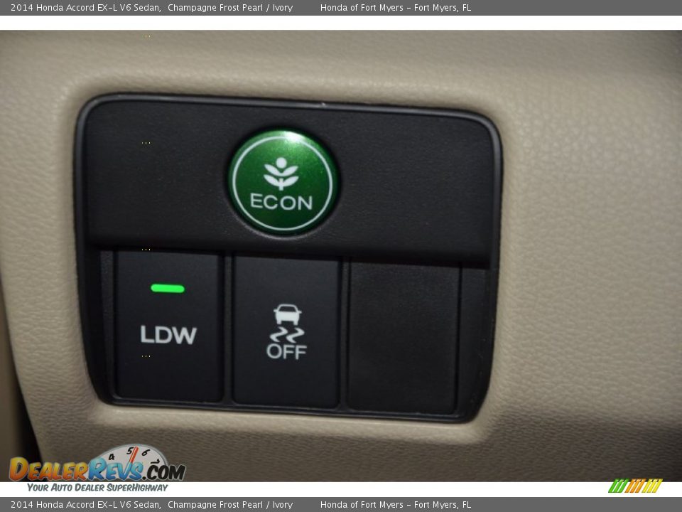 2014 Honda Accord EX-L V6 Sedan Champagne Frost Pearl / Ivory Photo #25