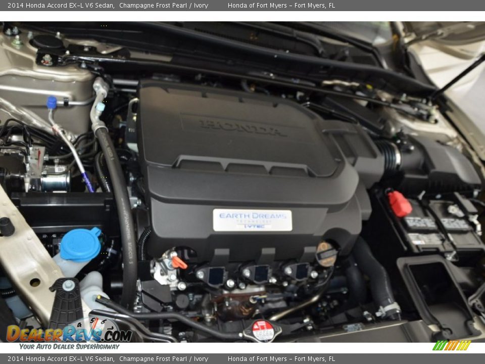 2014 Honda Accord EX-L V6 Sedan Champagne Frost Pearl / Ivory Photo #32