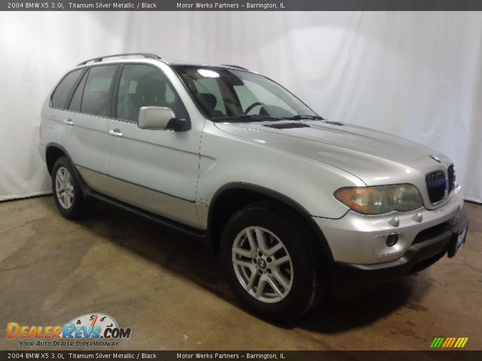 2004 BMW X5 3.0i Titanium Silver Metallic / Black Photo #1