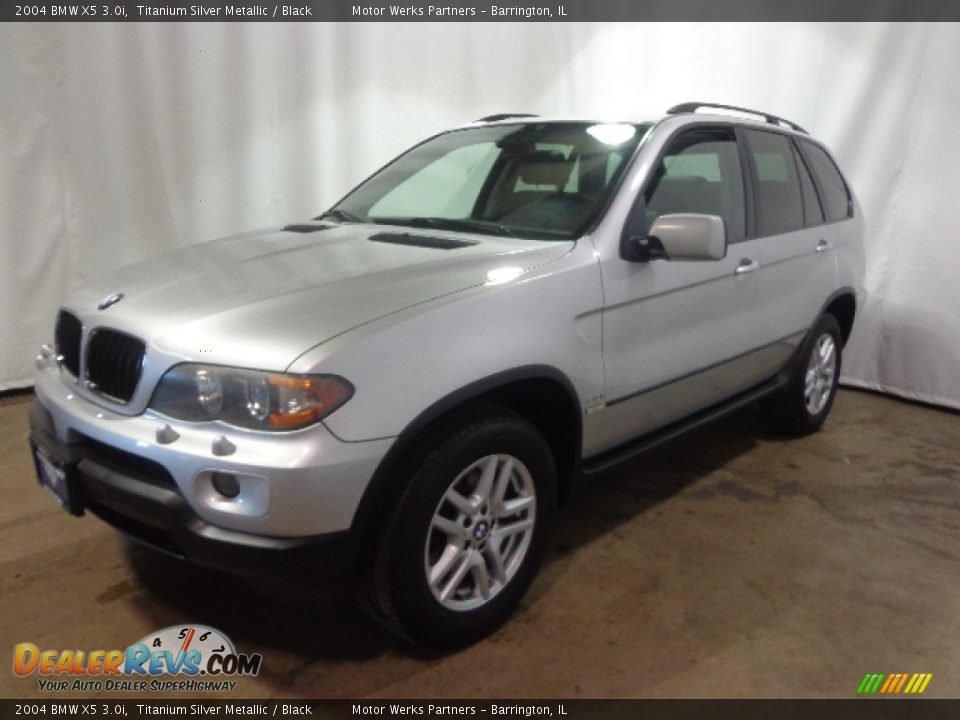 2004 BMW X5 3.0i Titanium Silver Metallic / Black Photo #4