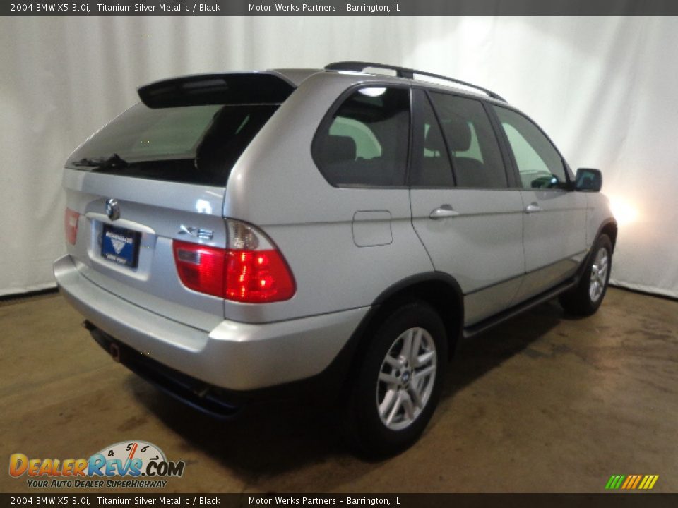 2004 BMW X5 3.0i Titanium Silver Metallic / Black Photo #8