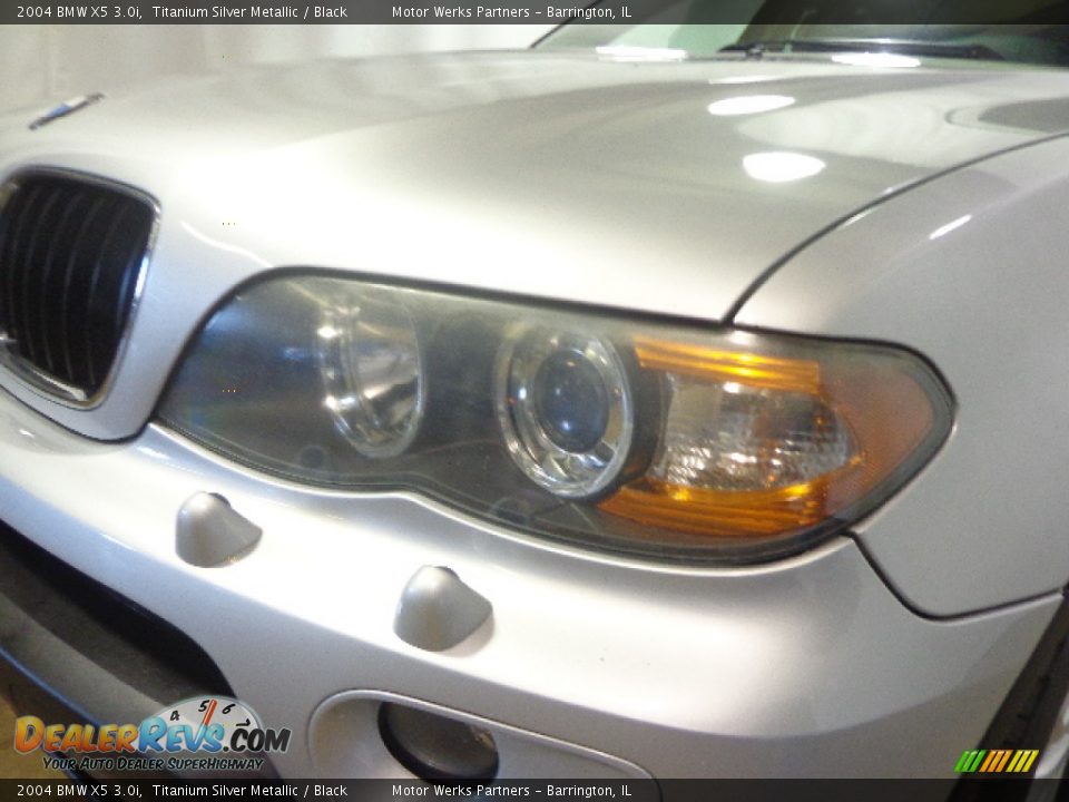 2004 BMW X5 3.0i Titanium Silver Metallic / Black Photo #11