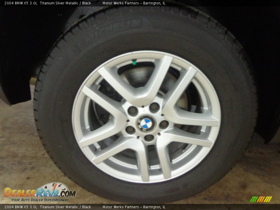 2004 BMW X5 3.0i Titanium Silver Metallic / Black Photo #13