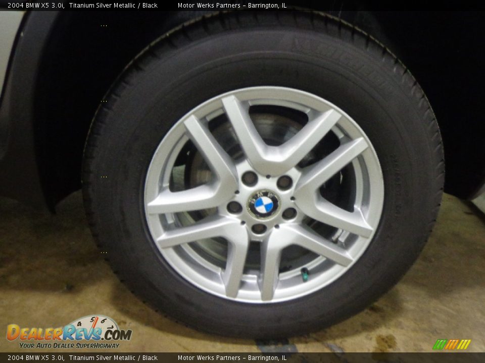 2004 BMW X5 3.0i Titanium Silver Metallic / Black Photo #16