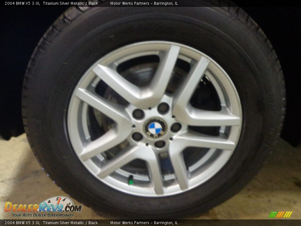 2004 BMW X5 3.0i Titanium Silver Metallic / Black Photo #17