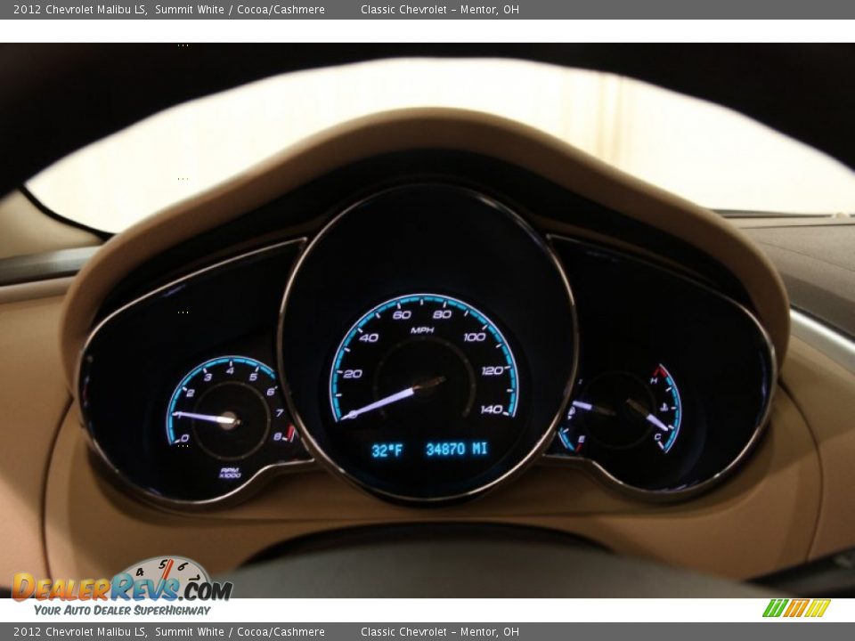 2012 Chevrolet Malibu LS Summit White / Cocoa/Cashmere Photo #7