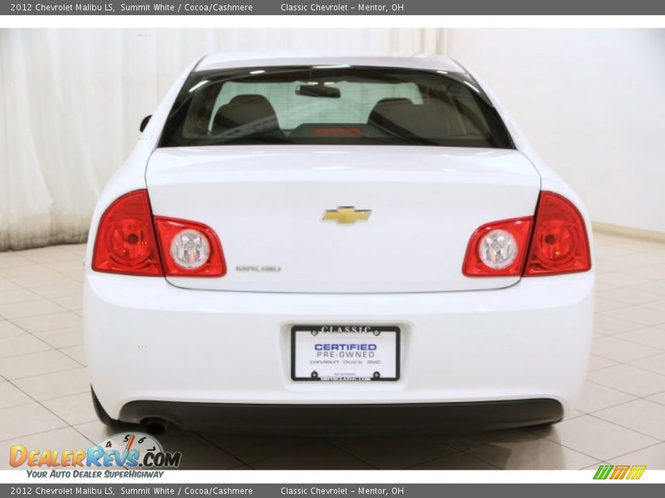 2012 Chevrolet Malibu LS Summit White / Cocoa/Cashmere Photo #14
