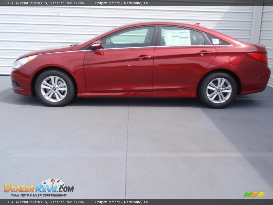 2014 Hyundai Sonata GLS Venetian Red / Gray Photo #6