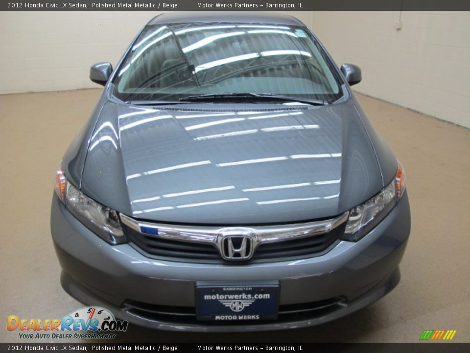 2012 Honda Civic LX Sedan Polished Metal Metallic / Beige Photo #2