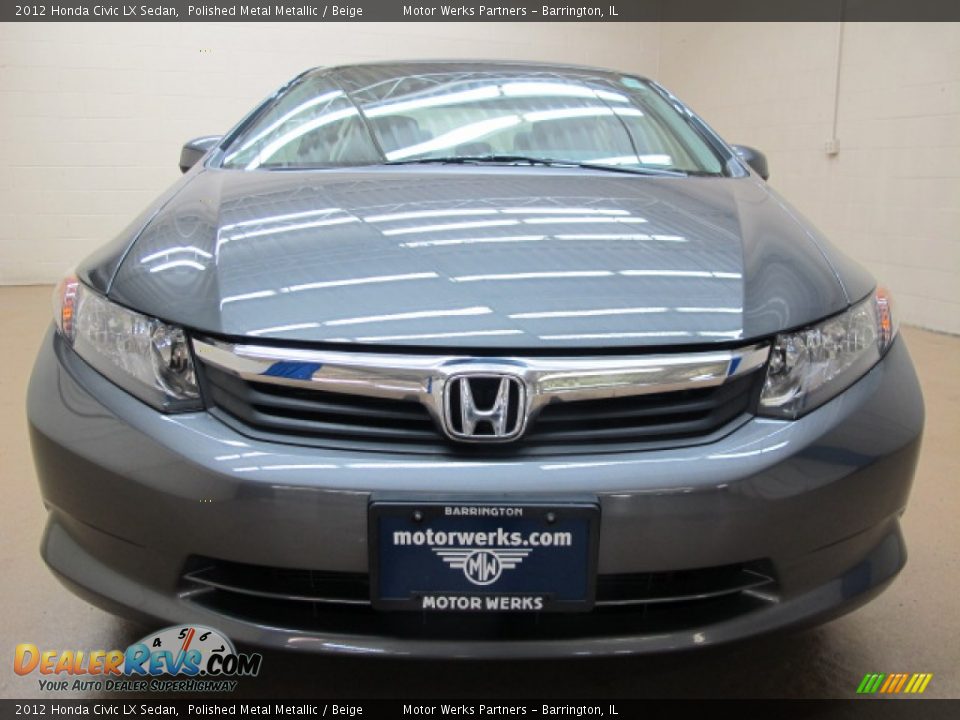 2012 Honda Civic LX Sedan Polished Metal Metallic / Beige Photo #3