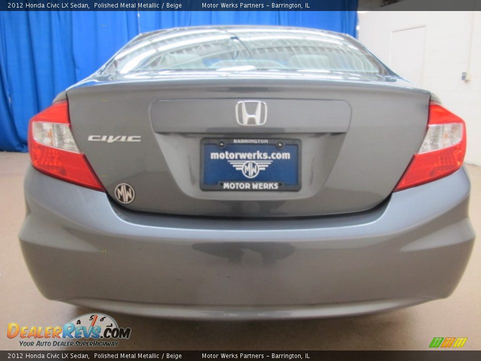 2012 Honda Civic LX Sedan Polished Metal Metallic / Beige Photo #7
