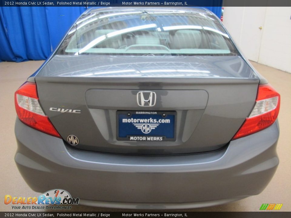 2012 Honda Civic LX Sedan Polished Metal Metallic / Beige Photo #8