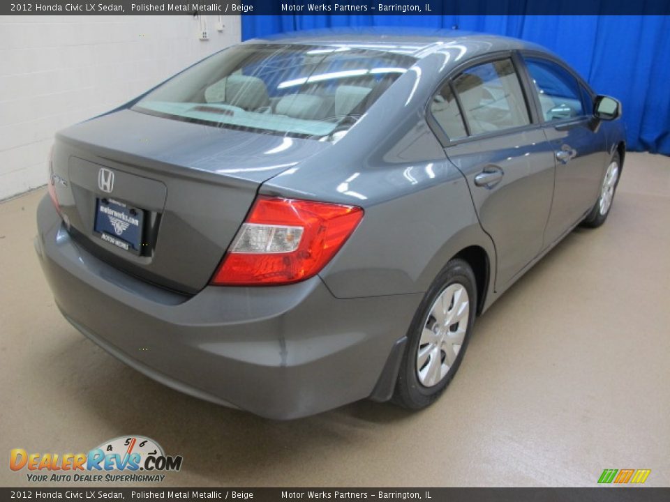 2012 Honda Civic LX Sedan Polished Metal Metallic / Beige Photo #9