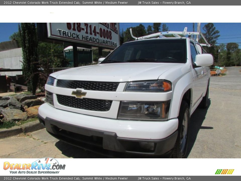 2012 Chevrolet Colorado Work Truck Extended Cab Summit White / Medium Pewter Photo #2