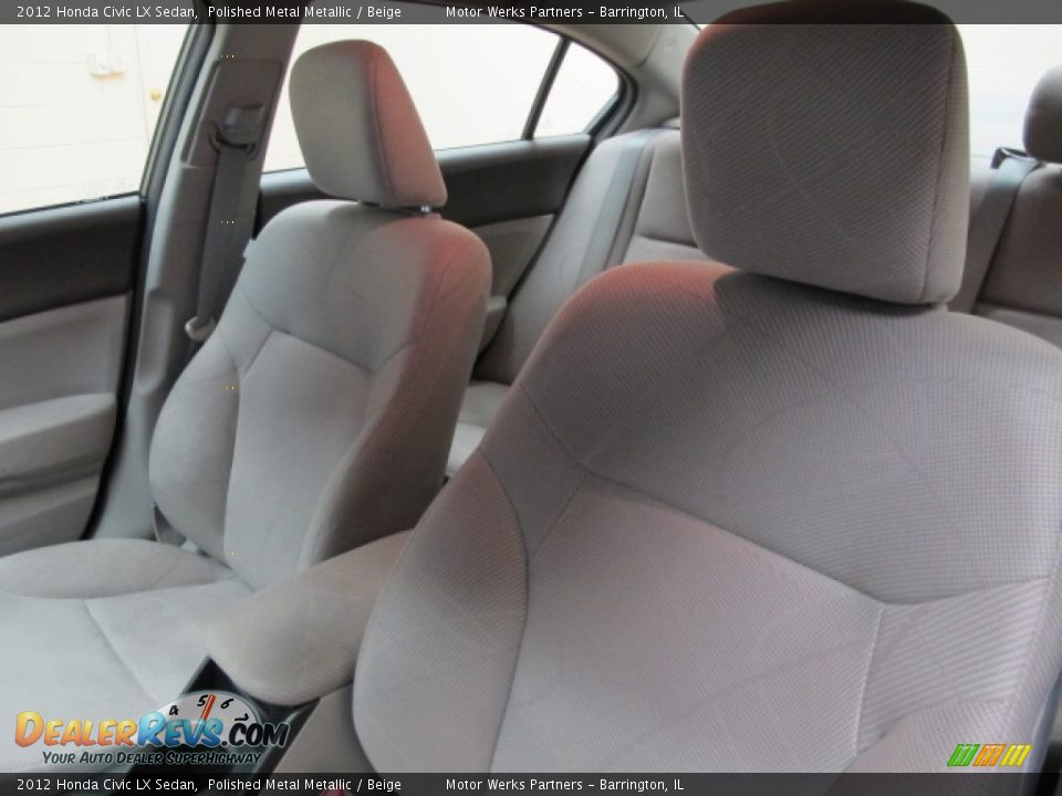 2012 Honda Civic LX Sedan Polished Metal Metallic / Beige Photo #17