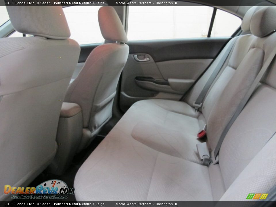 2012 Honda Civic LX Sedan Polished Metal Metallic / Beige Photo #18