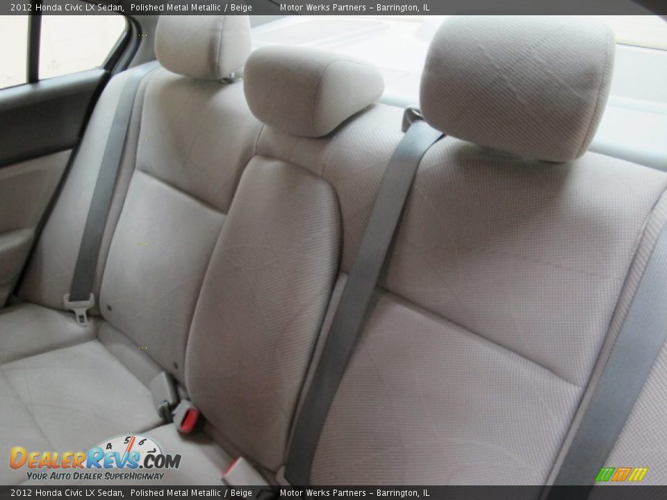 2012 Honda Civic LX Sedan Polished Metal Metallic / Beige Photo #19