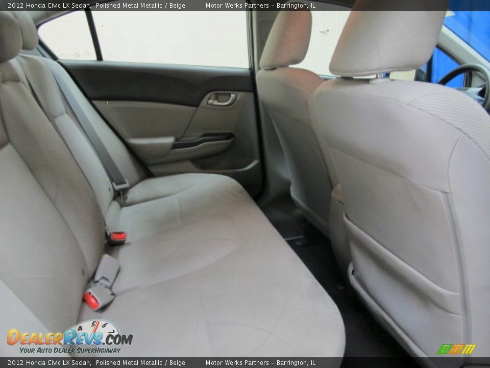 2012 Honda Civic LX Sedan Polished Metal Metallic / Beige Photo #20