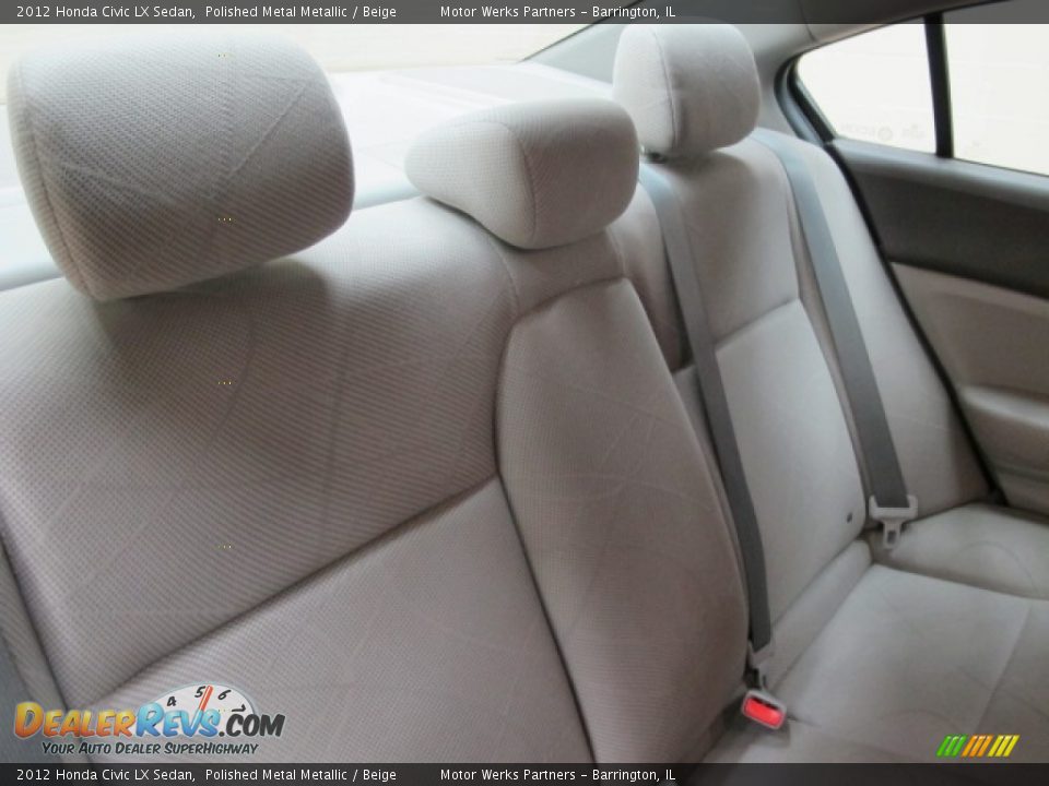 2012 Honda Civic LX Sedan Polished Metal Metallic / Beige Photo #21