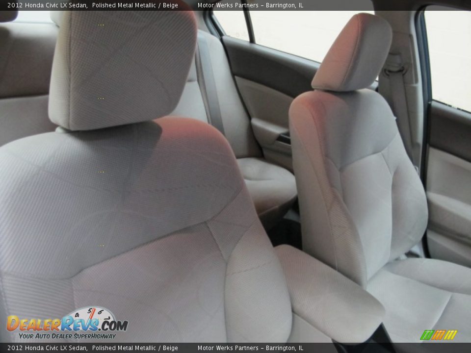 2012 Honda Civic LX Sedan Polished Metal Metallic / Beige Photo #23