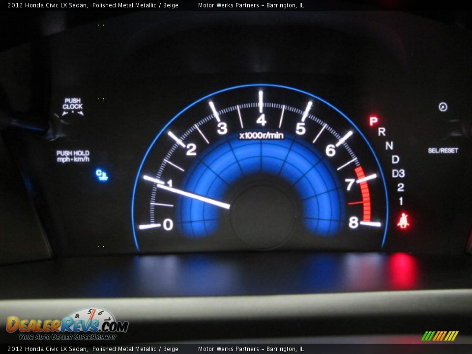 2012 Honda Civic LX Sedan Polished Metal Metallic / Beige Photo #27