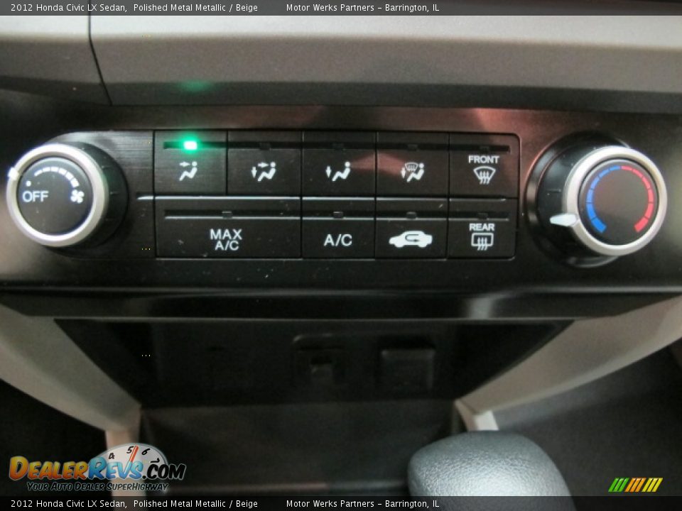 2012 Honda Civic LX Sedan Polished Metal Metallic / Beige Photo #31
