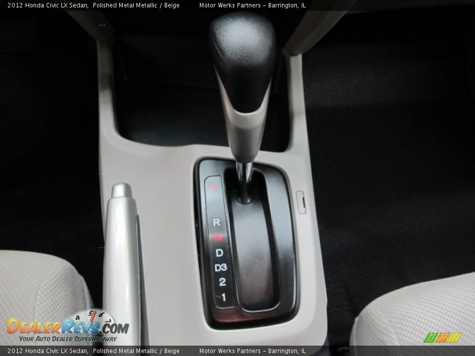 2012 Honda Civic LX Sedan Polished Metal Metallic / Beige Photo #32