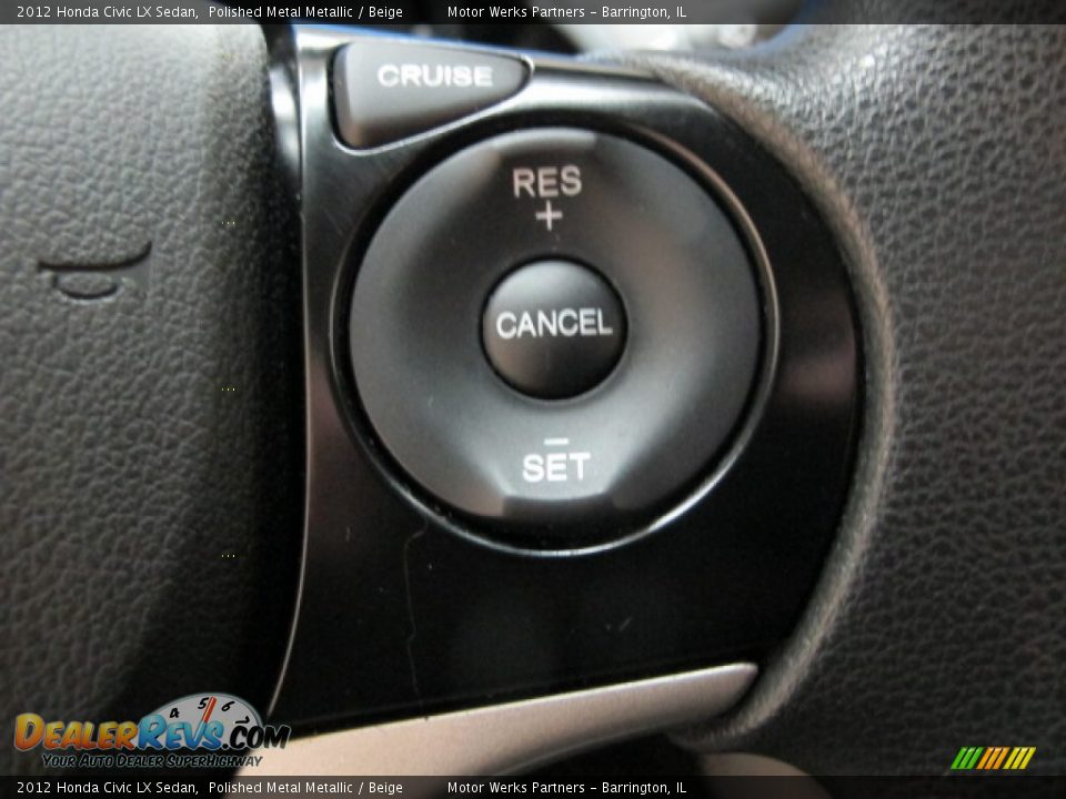 2012 Honda Civic LX Sedan Polished Metal Metallic / Beige Photo #35