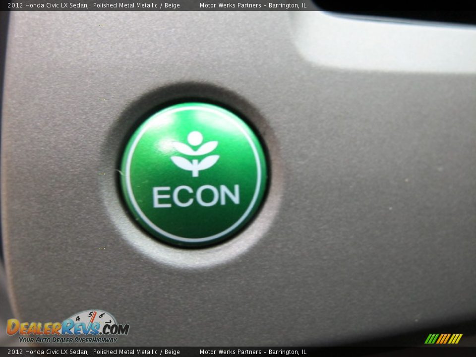 2012 Honda Civic LX Sedan Polished Metal Metallic / Beige Photo #36