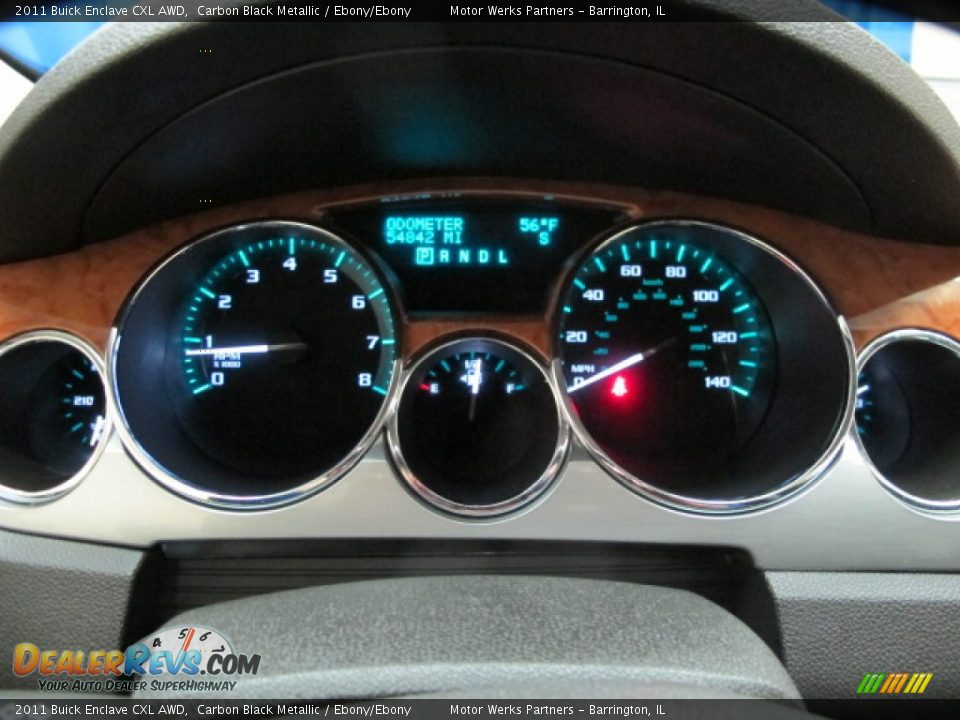 2011 Buick Enclave CXL AWD Carbon Black Metallic / Ebony/Ebony Photo #29