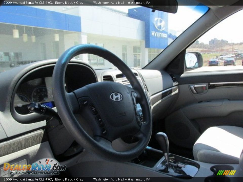2009 Hyundai Santa Fe GLS 4WD Ebony Black / Gray Photo #9