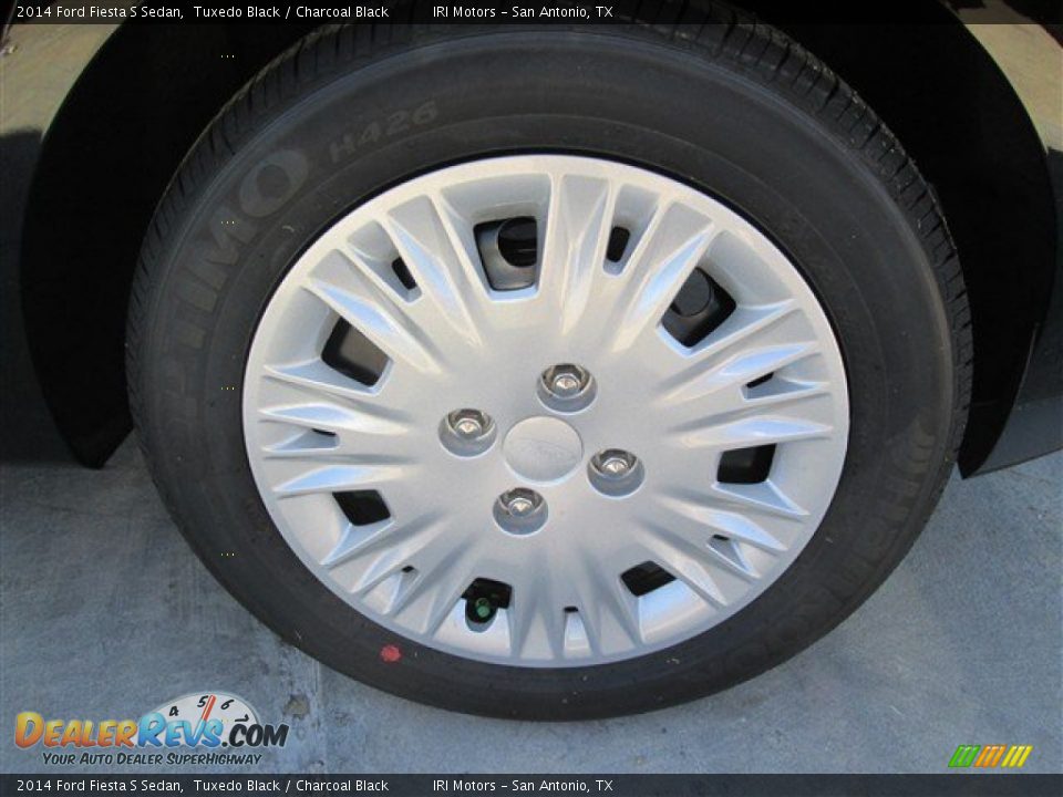 2014 Ford Fiesta S Sedan Tuxedo Black / Charcoal Black Photo #8