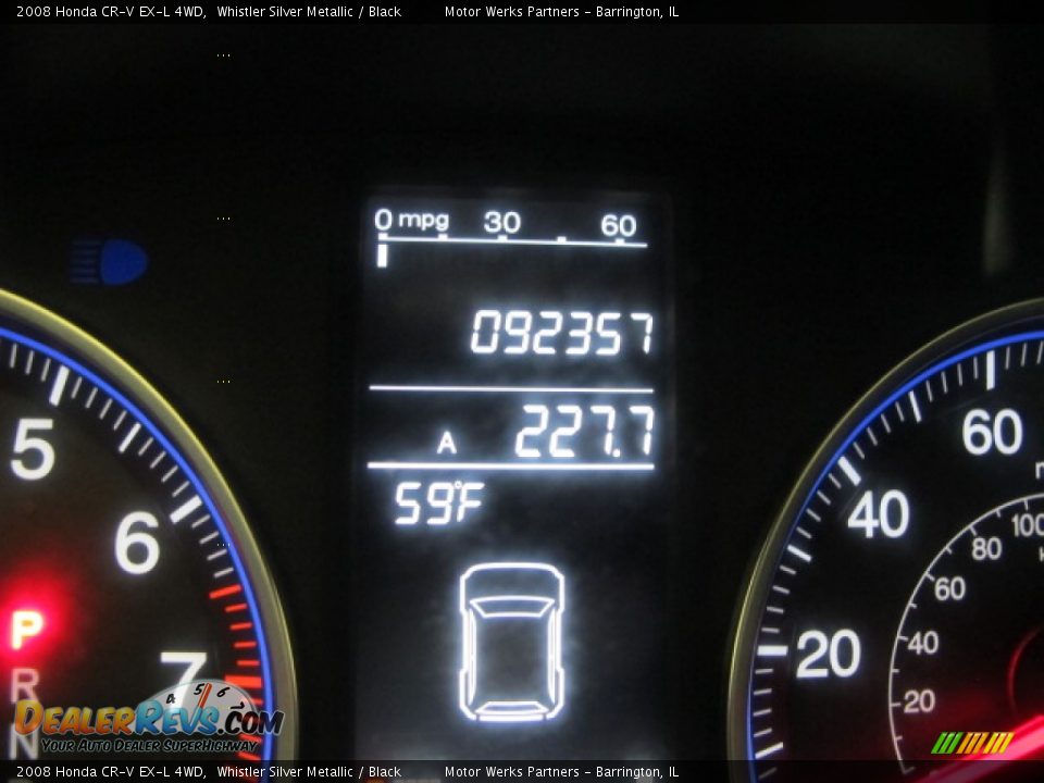 2008 Honda CR-V EX-L 4WD Whistler Silver Metallic / Black Photo #29