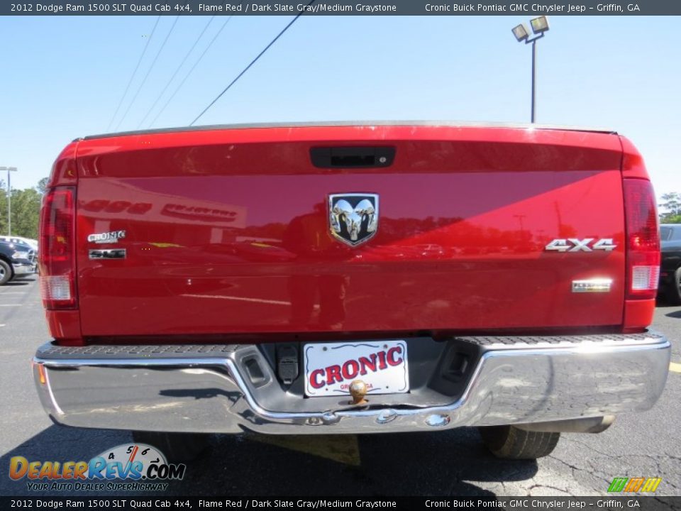 2012 Dodge Ram 1500 SLT Quad Cab 4x4 Flame Red / Dark Slate Gray/Medium Graystone Photo #6