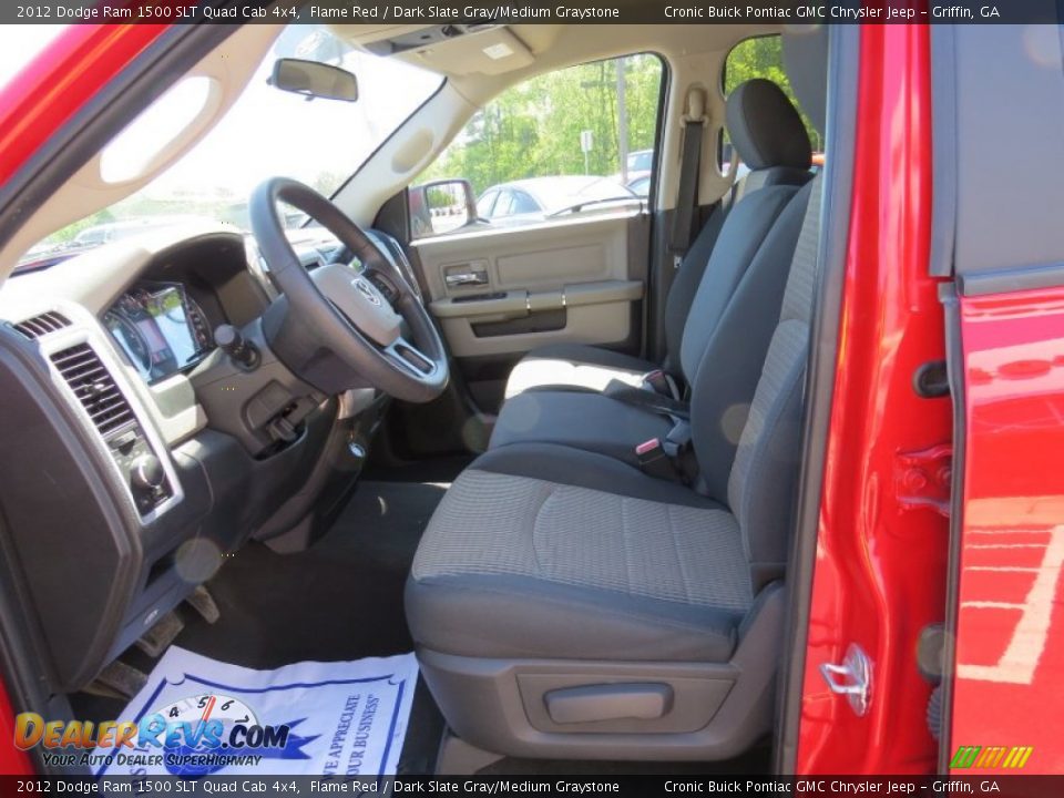 2012 Dodge Ram 1500 SLT Quad Cab 4x4 Flame Red / Dark Slate Gray/Medium Graystone Photo #11