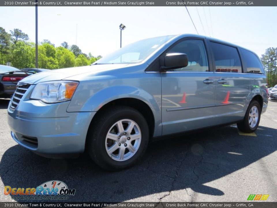 2010 Chrysler Town & Country LX Clearwater Blue Pearl / Medium Slate Gray/Light Shale Photo #3