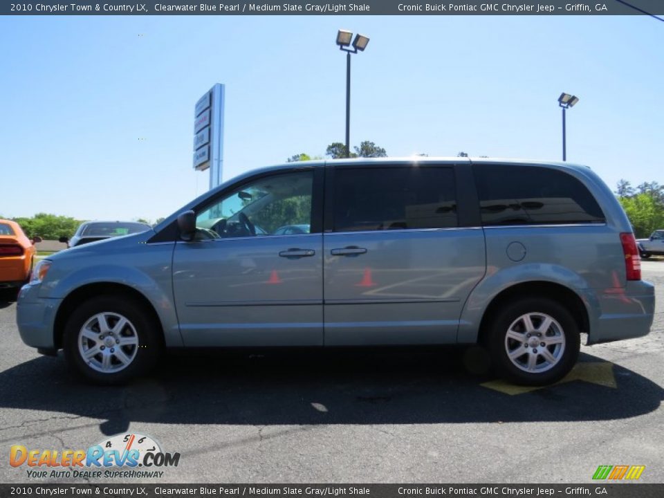2010 Chrysler Town & Country LX Clearwater Blue Pearl / Medium Slate Gray/Light Shale Photo #4
