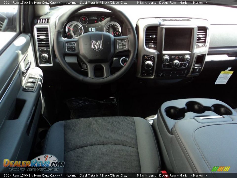 2014 Ram 1500 Big Horn Crew Cab 4x4 Maximum Steel Metallic / Black/Diesel Gray Photo #4