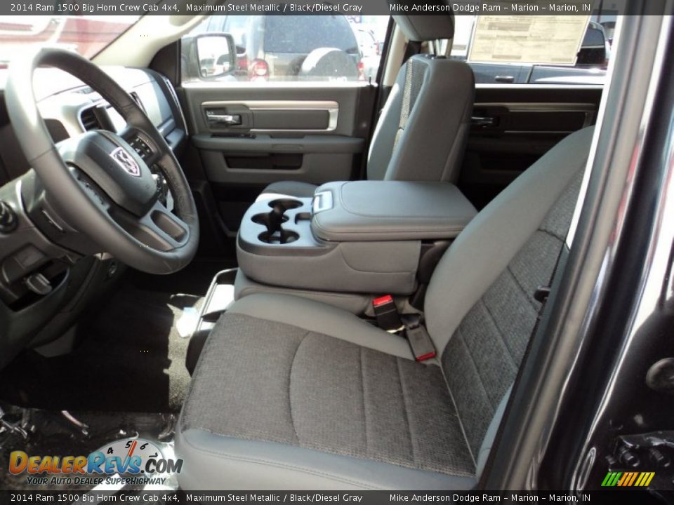 2014 Ram 1500 Big Horn Crew Cab 4x4 Maximum Steel Metallic / Black/Diesel Gray Photo #5