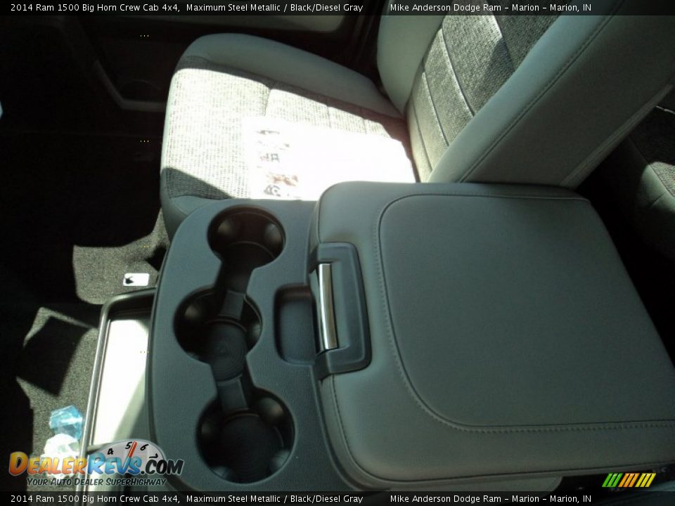 2014 Ram 1500 Big Horn Crew Cab 4x4 Maximum Steel Metallic / Black/Diesel Gray Photo #14