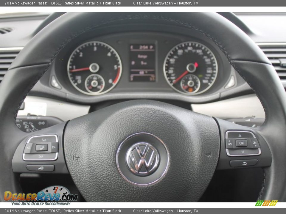 2014 Volkswagen Passat TDI SE Reflex Silver Metallic / Titan Black Photo #22