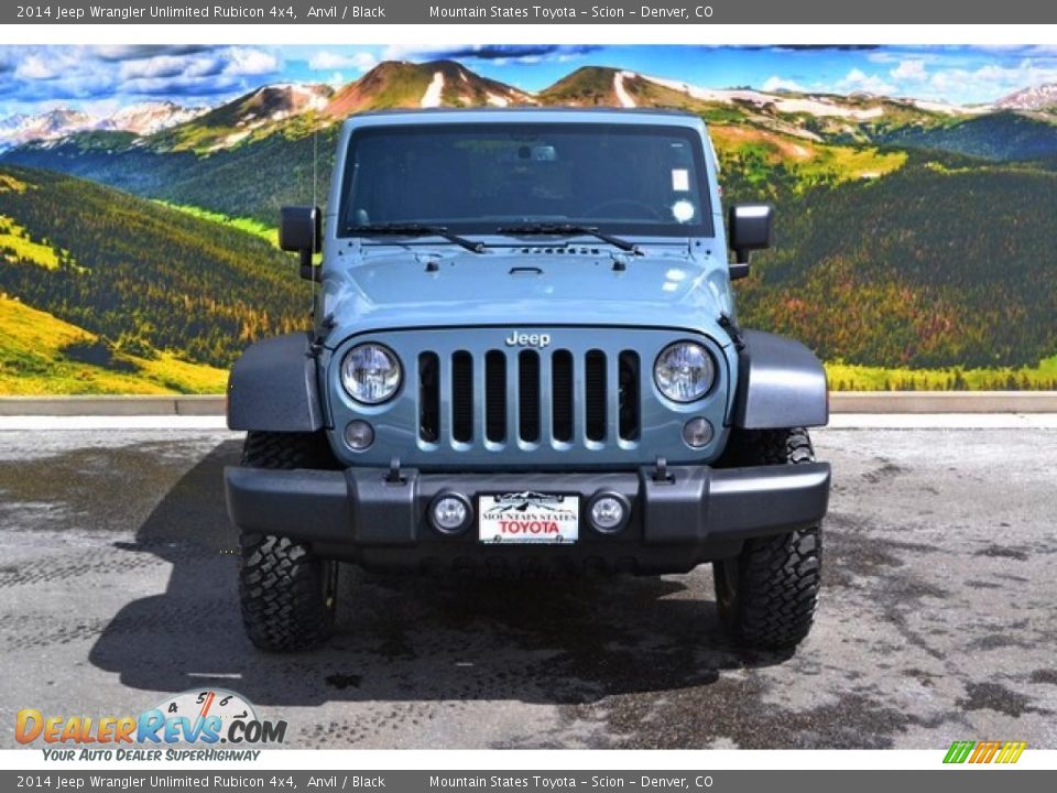 2014 Jeep Wrangler Unlimited Rubicon 4x4 Anvil / Black Photo #4